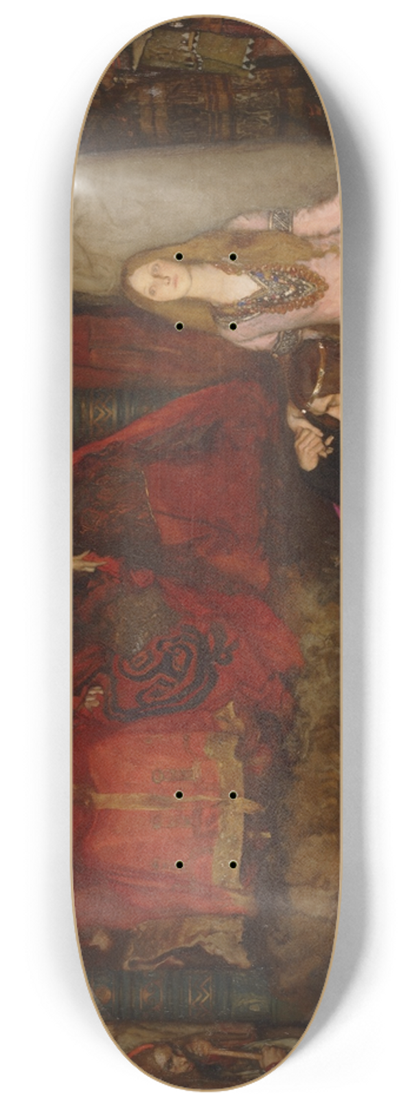 Edwin Austin Abbey - The Play Scene in Hamlet, Act III, Scene II 8.25 inch art skate deck