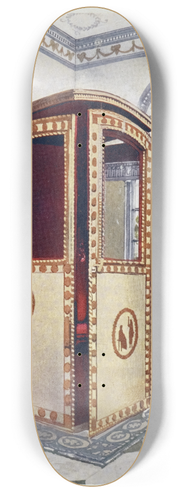 Edwin Foley - Painted and lacquered sedan chair with domed top 8.25 inch art skate deck