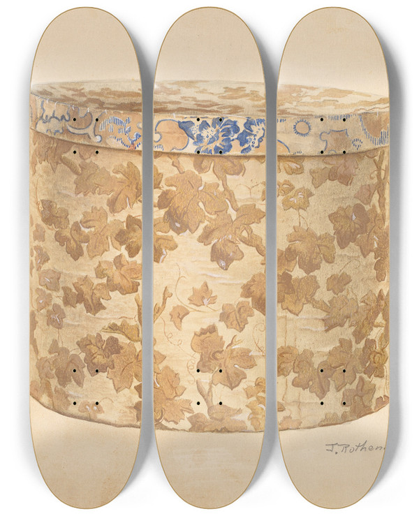 Triptych art skateboard deck of Joseph Rothenberg Bandbox_8 by Joseph Rothenberg