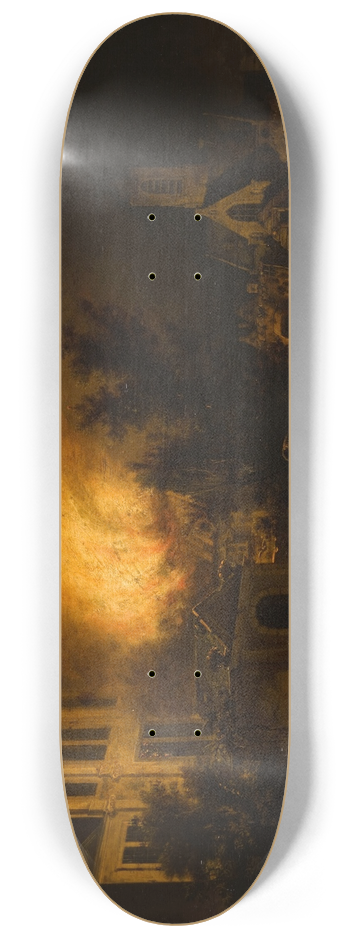 Egbert van der Poel - Fire in the City 8.25 inch art skate deck