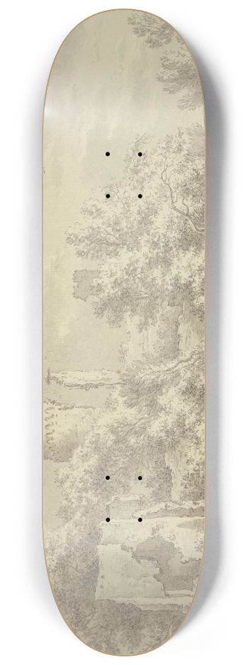 Egbert van Drielst - Ruwine van het Slot de Egmont 8.25 inch art skate deck