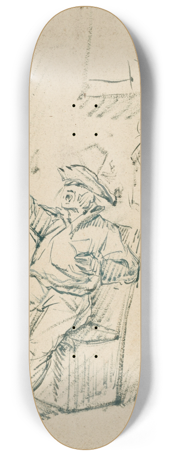 Egbert Van Heermskerck - A tavern scene 8.25 inch art skate deck