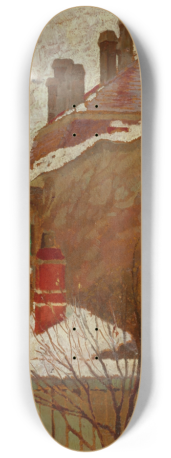 Egon Schiele - Huser im Winter (Blick aus dem Atelier) 8.25 inch art skate deck