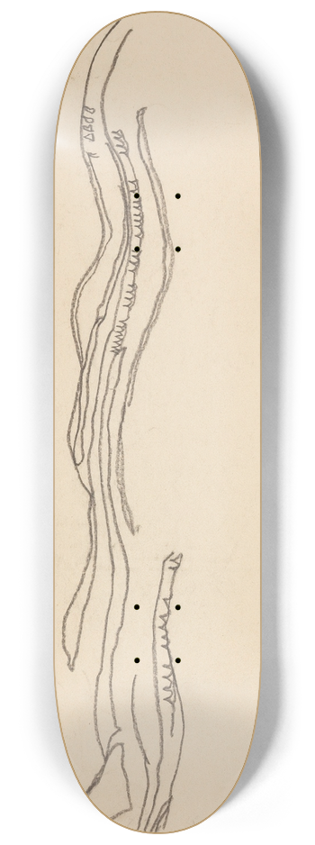 Egon Schiele - Landscape with Houses 8.25 inch art skate deck