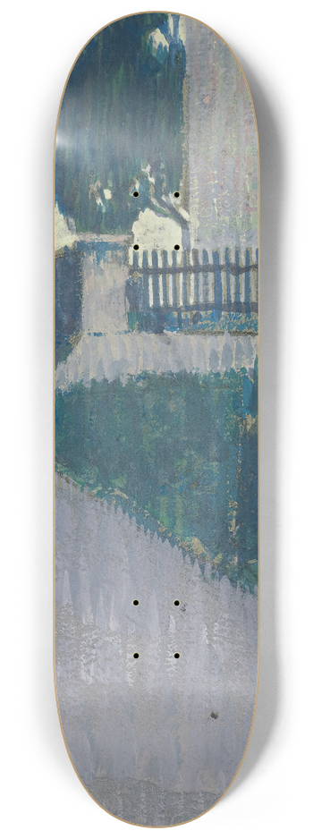 Egon Schiele - Landscape With House, Trees And Female Figure 8.25 inch art skate deck