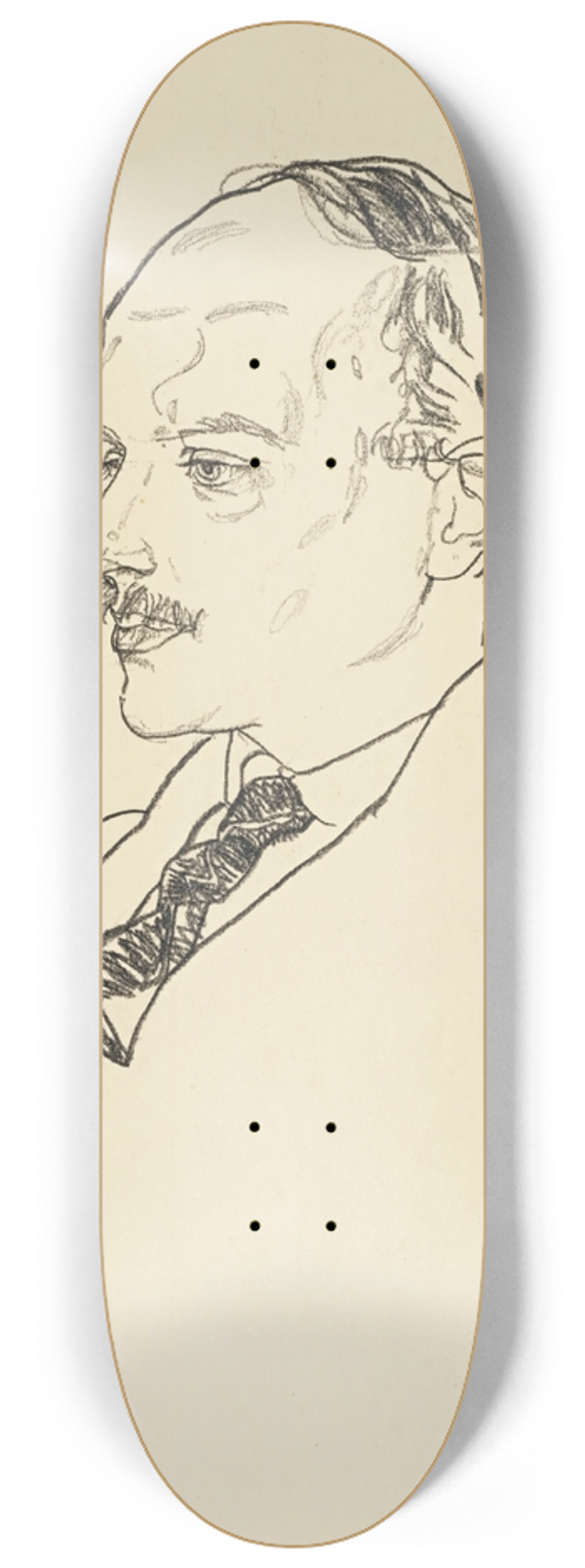 Egon Schiele - Portrait of Guido Arnot 8.25 inch art skate deck