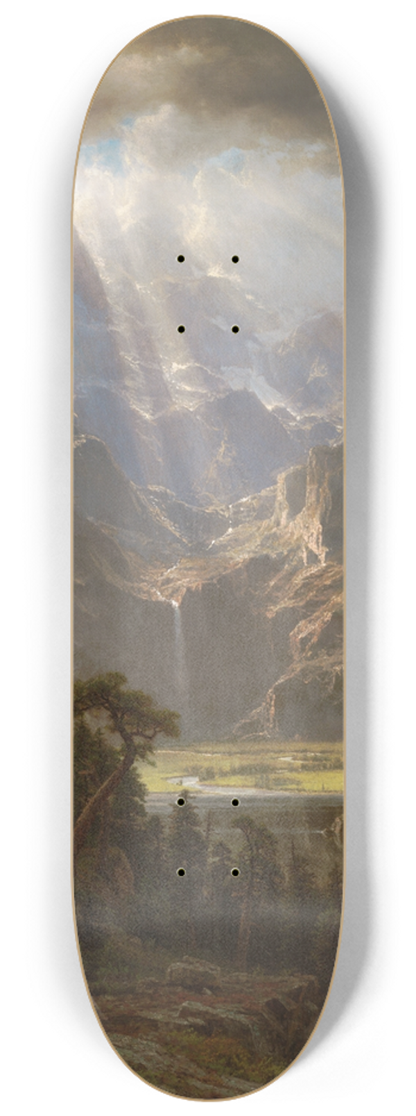 Albert Bierstadt - Rocky Mountains, Landers Peak 8.25 inch art skate deck