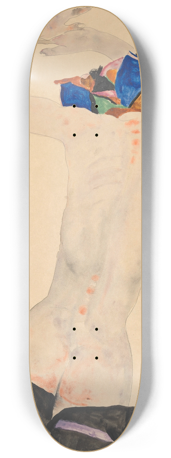 Egon Schiele - Rckenakt mit buntem Tuch 8.25 inch art skate deck