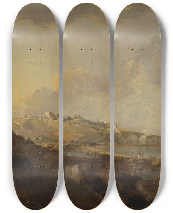 Triptych art skateboard deck of Richard Wilson Dover by Richard Wilson (1714-1782)