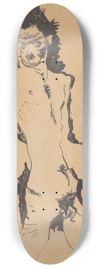 Egon Schiele - Selbstportrt 8.25 inch art skate deck