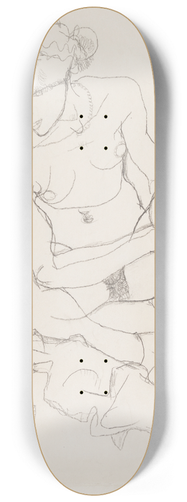 Egon Schiele - Untitled 8.25 inch art skate deck