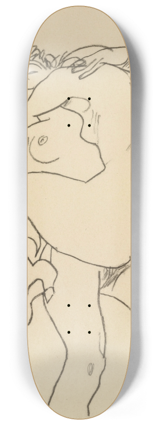 Egon Schiele - Zwei Freundinnen (Two Friends) 8.25 inch art skate deck