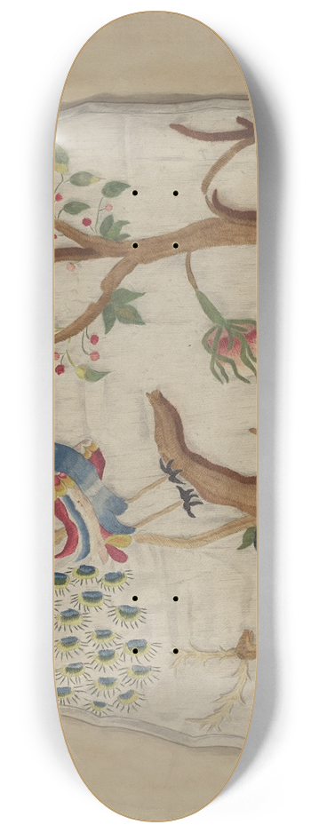 Eleanor Cunningham - Crewel Embroidery Chair Seat 8.25 inch art skate deck