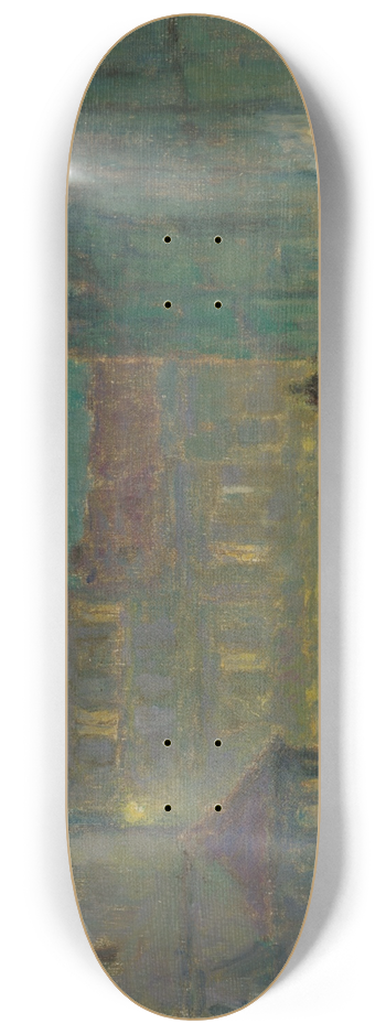 Elemr Halsz-Hradil - Evening in front of the St. Elisabeth Cathedral 8.25 inch art skate deck