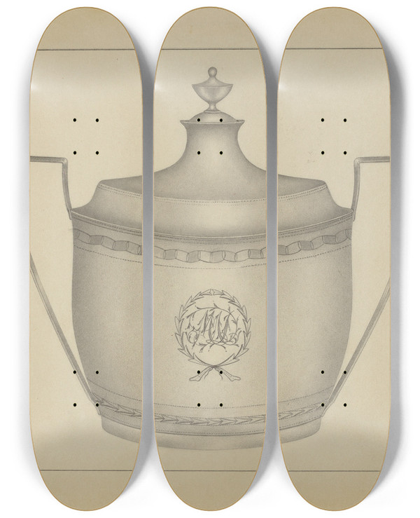 Triptych art skateboard deck of Matthew Mangiacotti Silver Sugar Bowl_1 by Matthew Mangiacotti