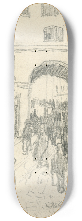 Elemr Halsz-Hradil - Street Bustle 8.25 inch art skate deck
