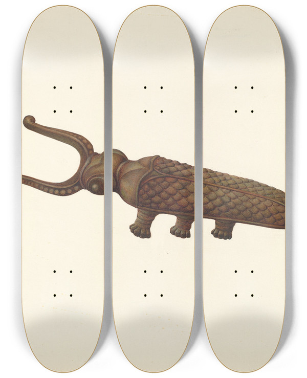 Triptych art skateboard deck of Robert Wr Taylor Bootjack by Robert W R Taylor (20-)