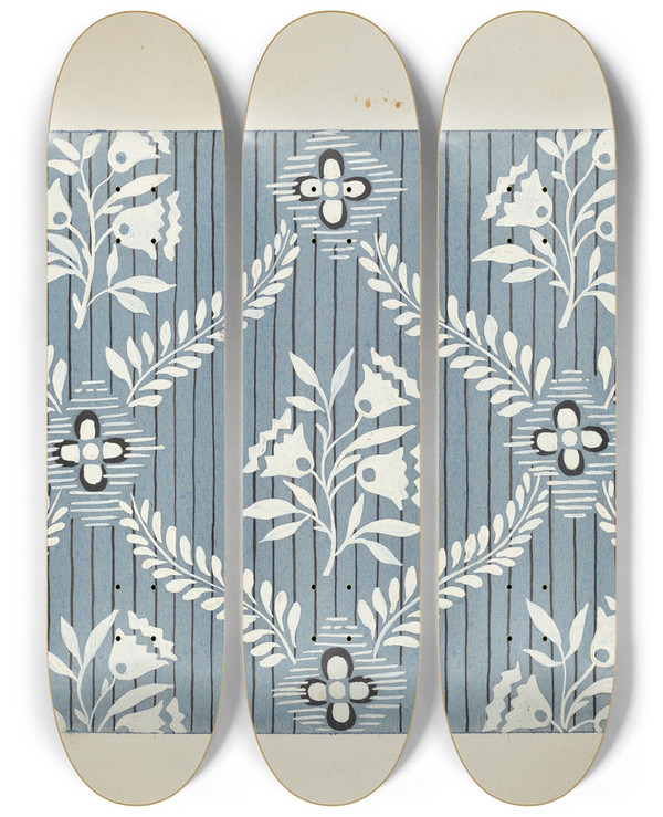 Triptych art skateboard deck of Mina Lowry Wallpaper_5 by Mina Lowry (1894-1942)