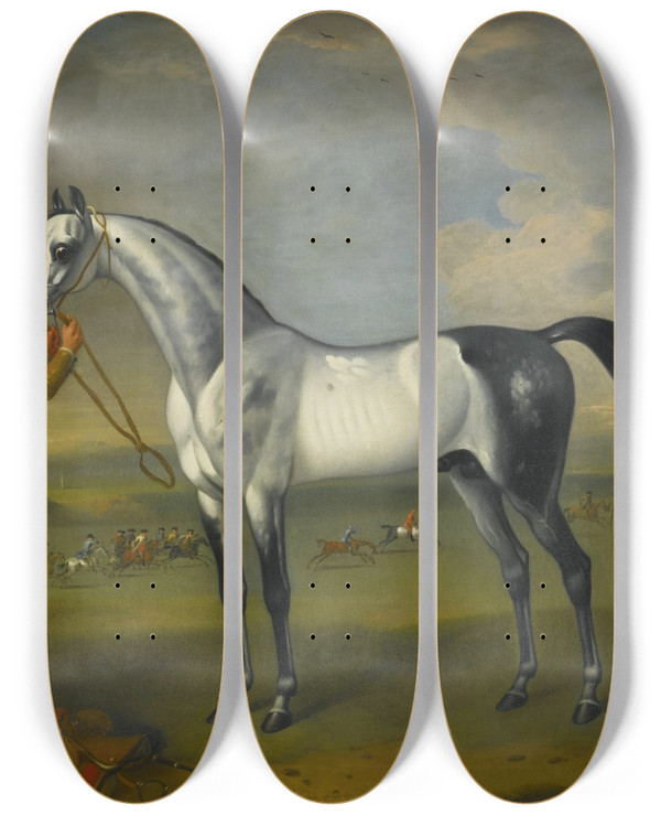 Triptych art skateboard deck of Thomas Spencer Sterling Belonging To The Duke Of Bolton by Thomas Spencer (1700-1763)