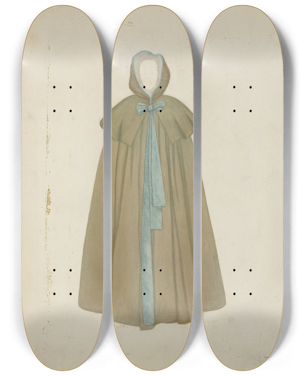 Triptych art skateboard deck of Francis Bruner Shaker Cape_2 by Francis Bruner