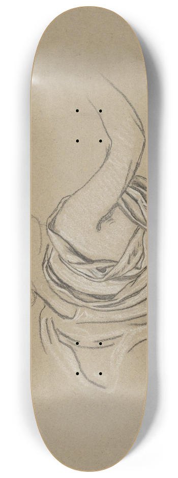 Elihu Vedder - Study for Figure ofAutumn 8.25 inch art skate deck