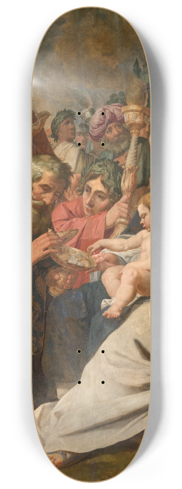 Abraham Janssens - The Adoration of the Magi 8.25 inch art skate deck
