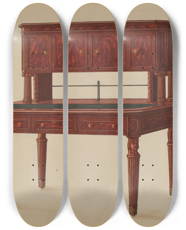 Triptych art skateboard deck of Frank Wenger Desk_2 by Frank Wenger (20-)