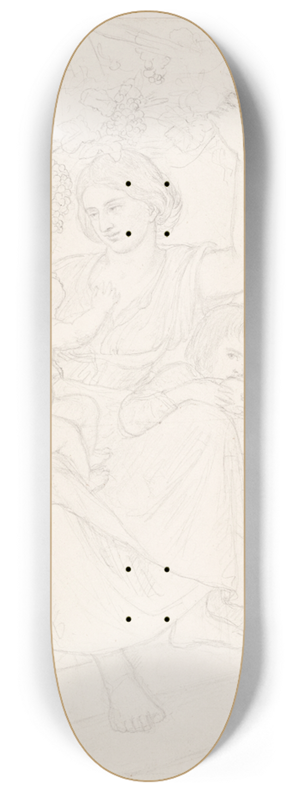 Elisabeth Jerichau Baumann - En italienerinde med to brn 8.25 inch art skate deck