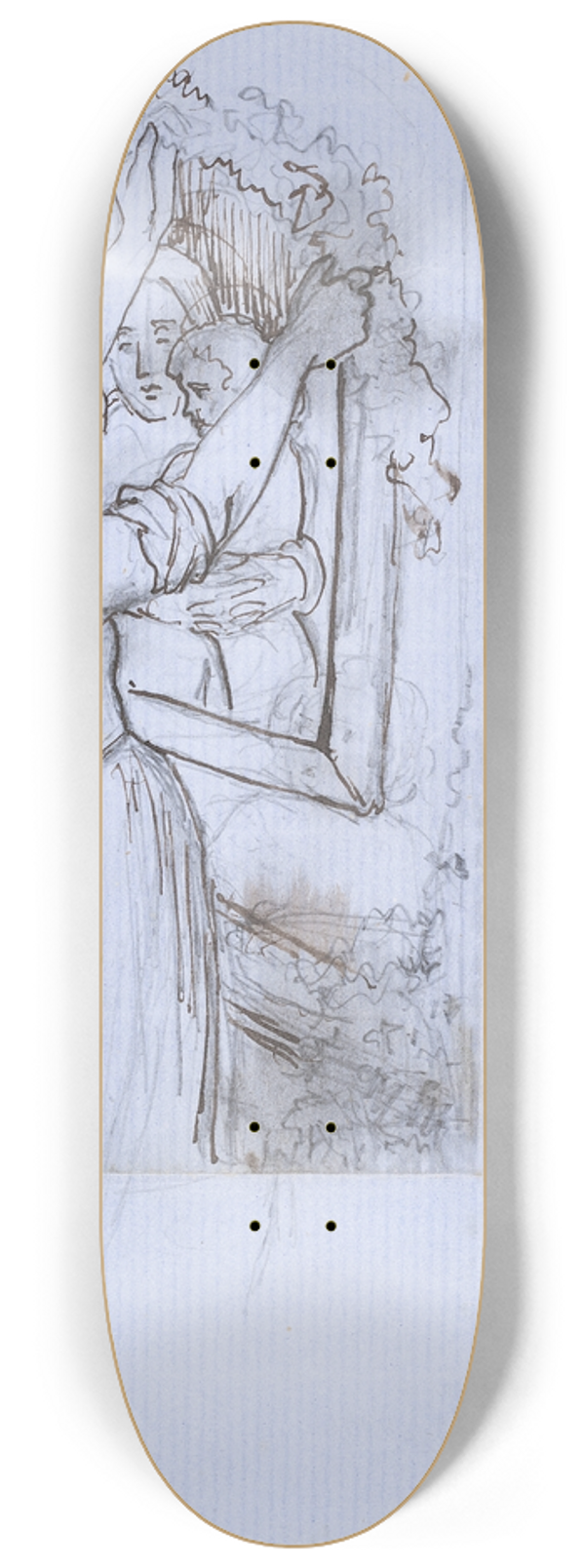 Elisabeth Jerichau Baumann - Italienerinde smykker et madonnabillede med guirlande 8.25 inch art skate deck