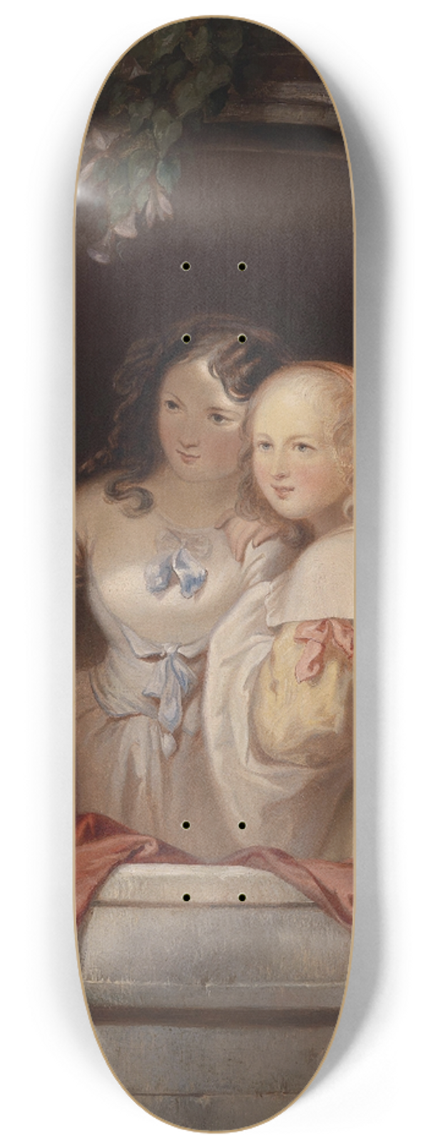 Elisabeth Modell - Zwei Mdchen am Fenster 8.25 inch art skate deck