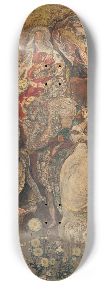 Elisabeth Sonrel - A scene from One Thousand and One Nights (Arabian Nights) 8.25 inch art skate deck