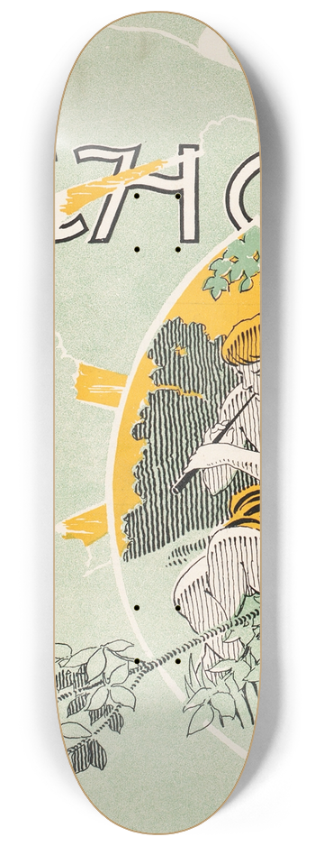 Elisha Brown Bird - The echo, Chicago, October 1, 1895 8.25 inch art skate deck