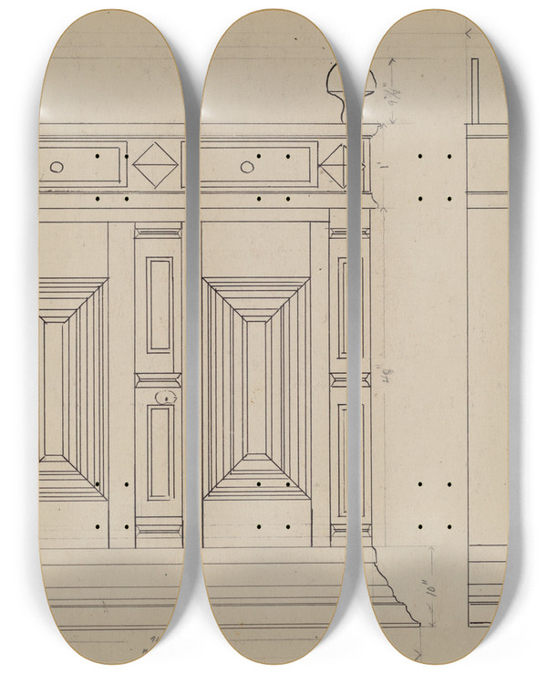 Triptych art skateboard deck of Lorenz Rothkranz Kas_1 by Lorenz Rothkranz