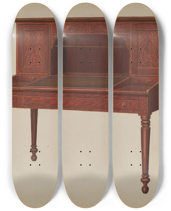 Triptych art skateboard deck of Frank Wenger Desk_6 by Frank Wenger (20-)