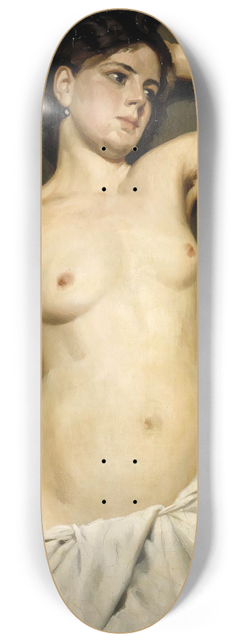 Albert Edelfelt - Female Nude, Study 8.25 inch art skate deck