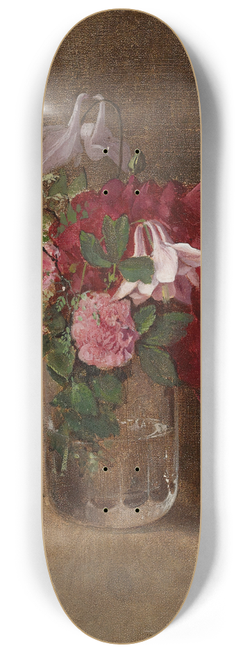 Albert Edelfelt - Flowers in a Glass 8.25 inch art skate deck