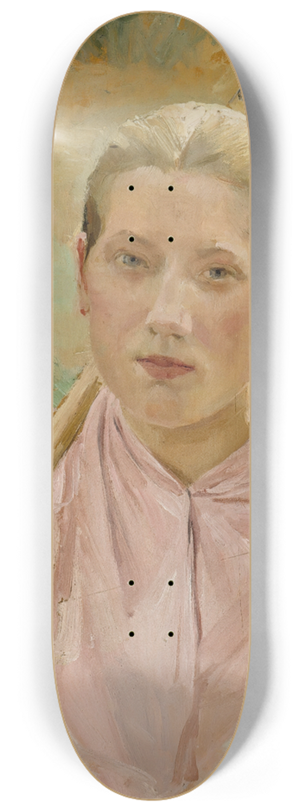 Albert Edelfelt - Girl With A Rake, Study For August 8.25 inch art skate deck