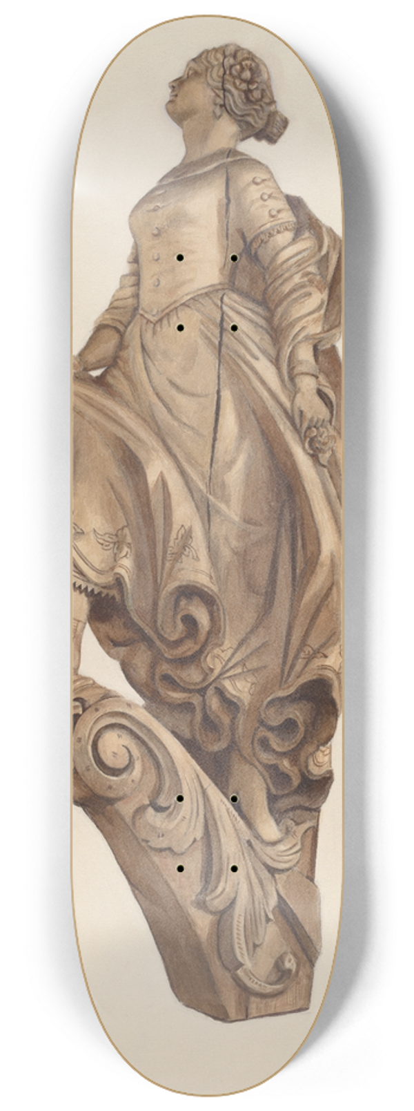 Elizabeth Moutal - Figurehead  Woman 8.25 inch art skate deck