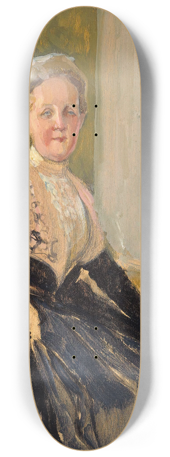Albert Edelfelt - Portrait Of Countess Elisabeth Wachtmaister, Compositional Sketch 8.25 inch art skate deck