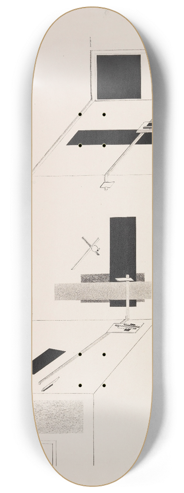 El Lissitzky - Der Prounenraum  Blatt 5 der I. Kestnermappe, Proun 8.25 inch art skate deck