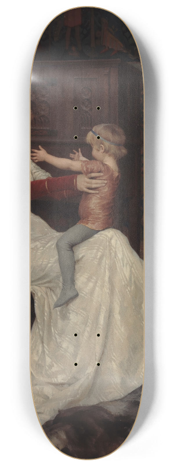 Albert Edelfelt - Queen Bianca 8.25 inch art skate deck