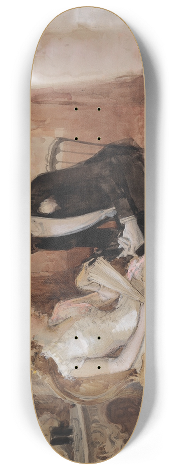 Albert Edelfelt - Scene At The Ball 8.25 inch art skate deck