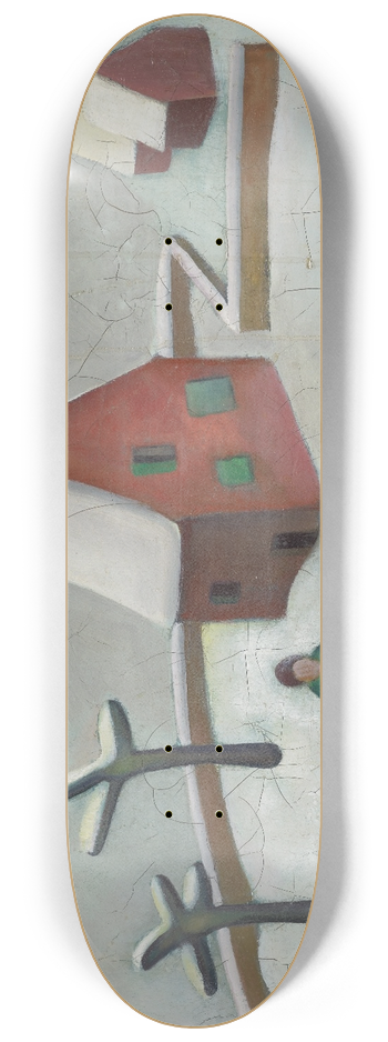 Emanuel Schttli - Winterlandschaft mit rotem Haus 8.25 inch art skate deck