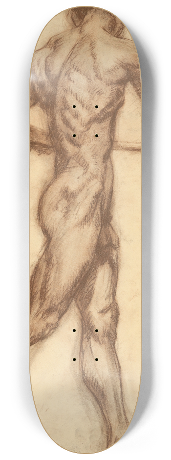 Emil Alexay-Olexk - Study of a Man by a Horizontal Bar 8.25 inch art skate deck