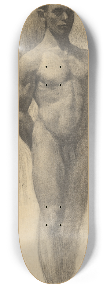 Emil Alexay-Olexk - Study of Male Nude 8.25 inch art skate deck