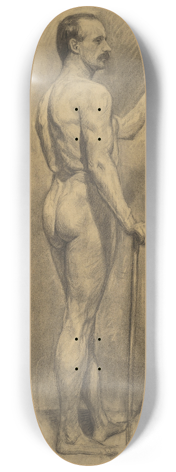 Emil Alexay-Olexk - Study of Male Nude 8.25 inch art skate deck
