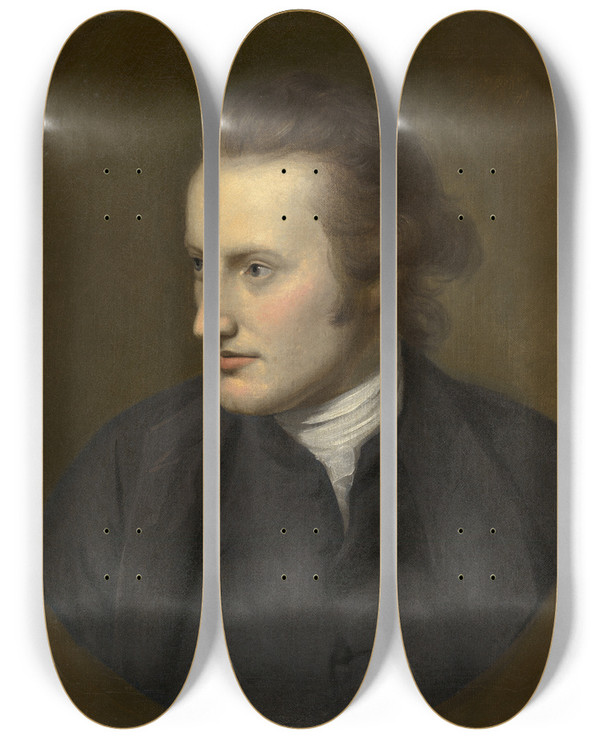 Triptych art skateboard deck of Charles Willson Peale David Ramsay by Charles Willson Peale (1741-1827)