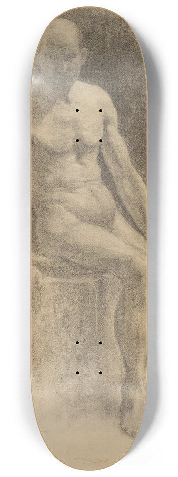 Emil Alexay-Olexk - Study of Male Nude 8.25 inch art skate deck