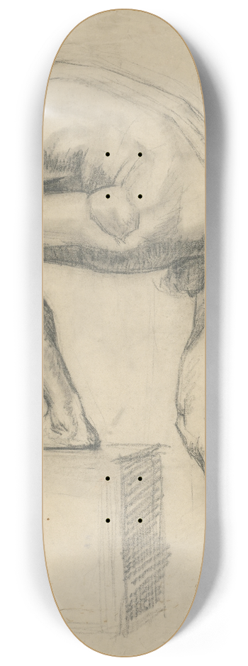 Emil Alexay-Olexk - Study of Male Nude 8.25 inch art skate deck