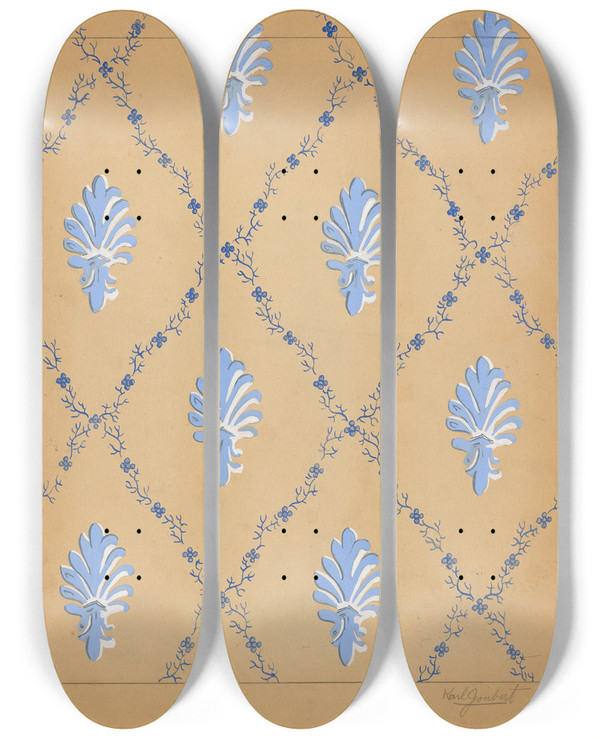 Triptych art skateboard deck of Karl Joubert Wall Paper_2 by Karl Joubert